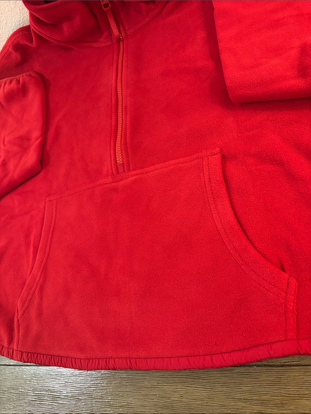 NWT [Fabletics] No Chill Fleece Half-Zip Cropped Pullover Sweater Red Women’s S - Picture 9 of 16